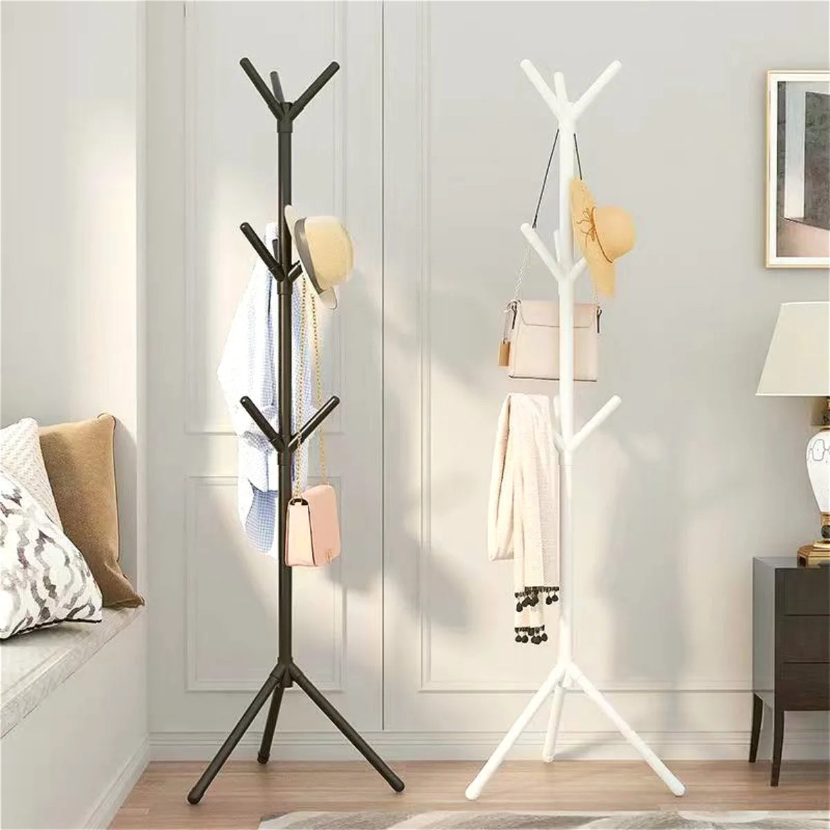 Tree Branch Coat Rack – Floor-Standing Clothes & Hat Holder for Bedroom or Entryway