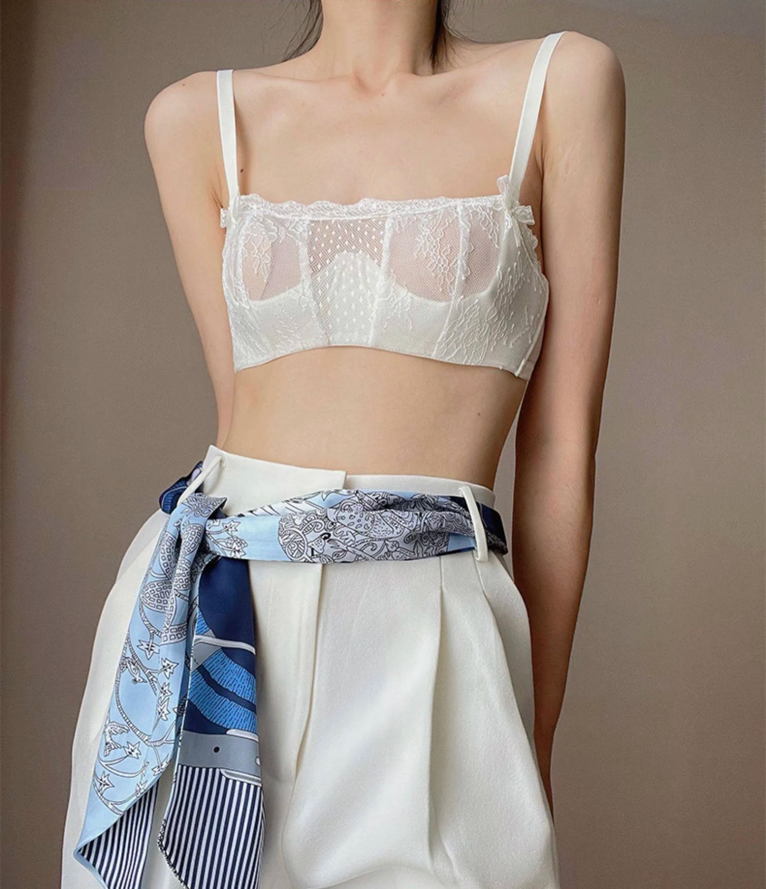 Luxury Horse Print Silk Ribbon Scarf – Thin Long Accessory for Bags, Hair & Neck