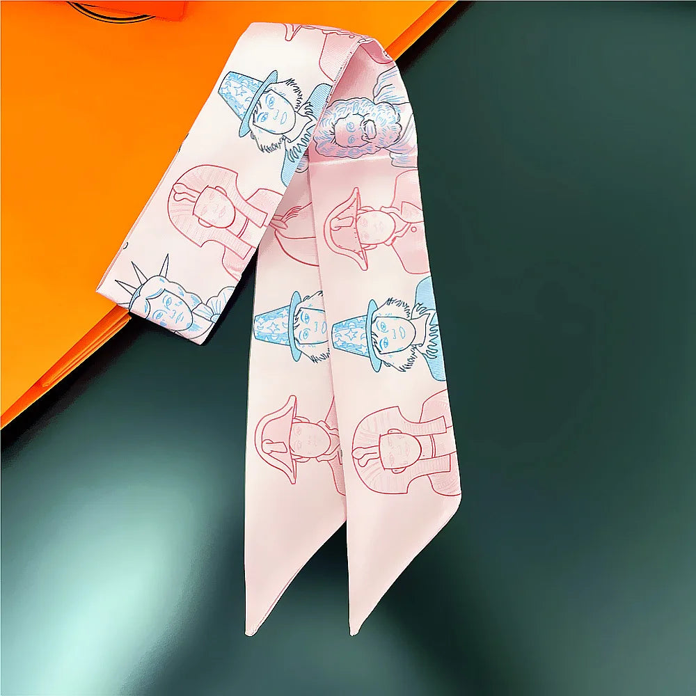 Gorgeous Saddle Print Silk Scarf – Elegant 2023 Designer Style for Hair, Bags & Neck