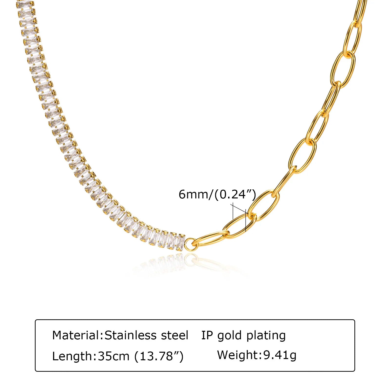 Chunky Gold Link Necklace – Thick Oval Stainless Steel Choker for a Minimalist Look