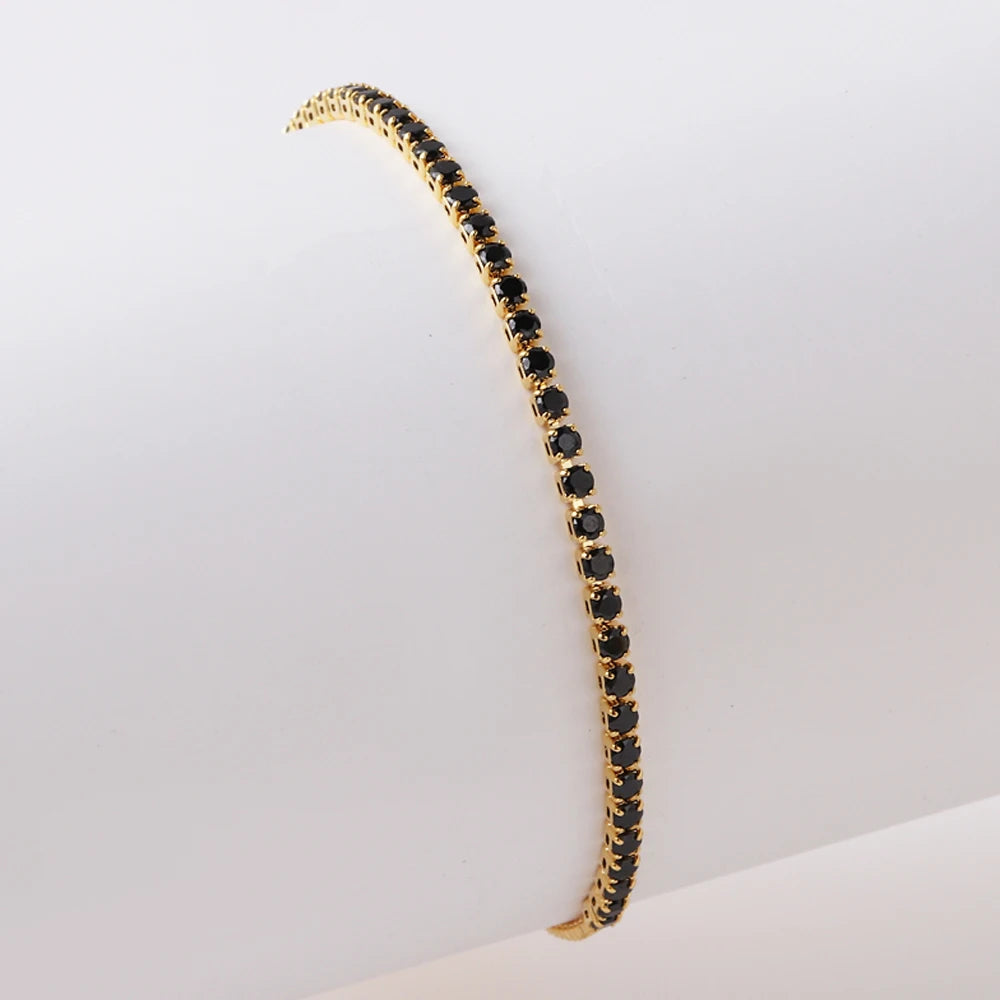 2 mm Adjustable Rainbow Tennis Bracelet – Colorful Zircon Charm for Women