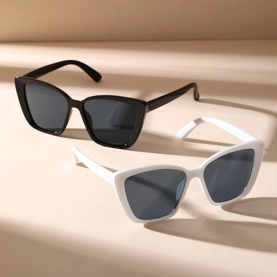 2PCS Cat Eye fashion Women Sunglasses Daily Holiday Beach Decorative Glasses