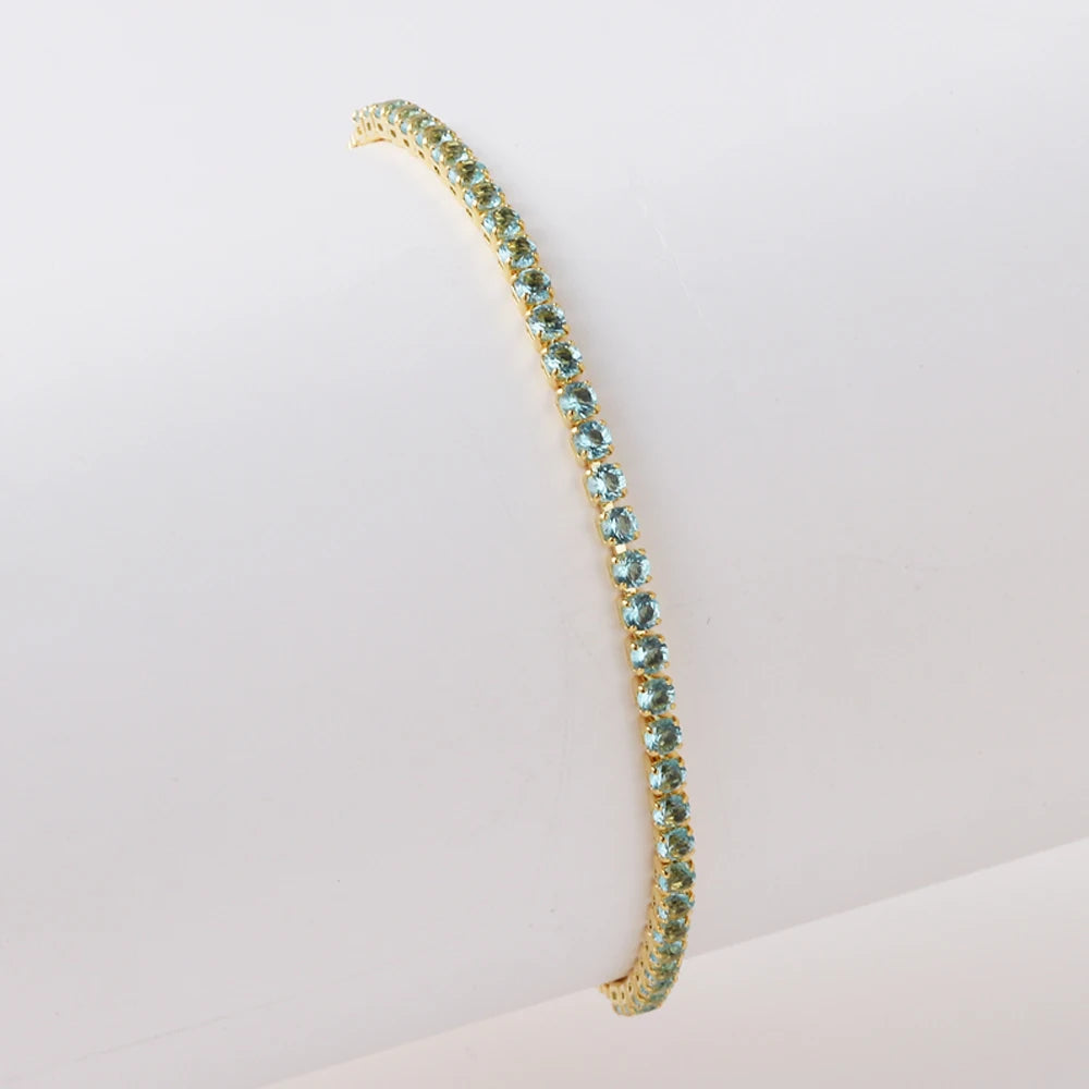 2 mm Adjustable Rainbow Tennis Bracelet – Colorful Zircon Charm for Women