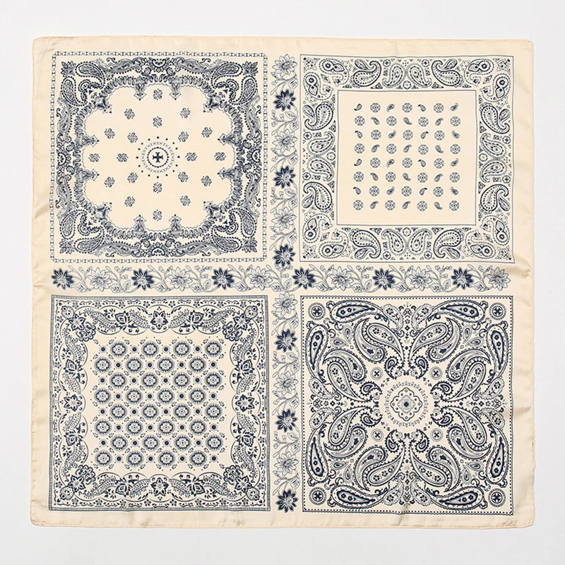 Floral Silk Hair Scarf – Elegant Spring Print Bandana for Hair, Neck & Head Styling