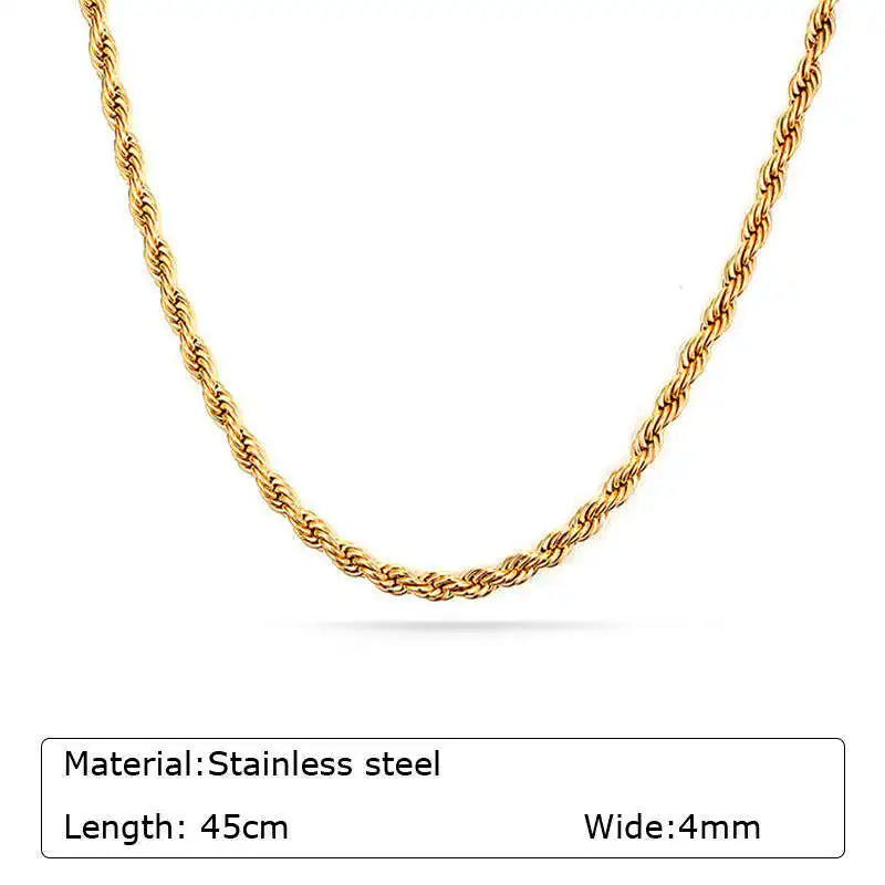 Chunky Gold Link Necklace – Thick Oval Stainless Steel Choker for a Minimalist Look