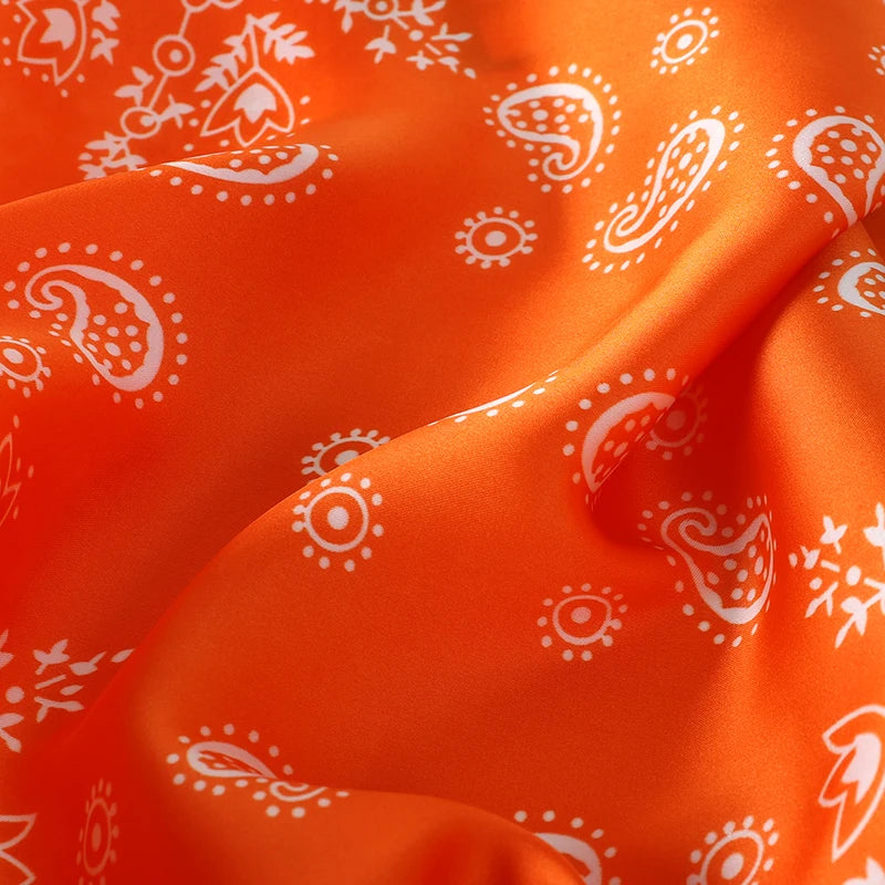 Floral Silk Hair Scarf – Elegant Spring Print Bandana for Hair, Neck & Head Styling