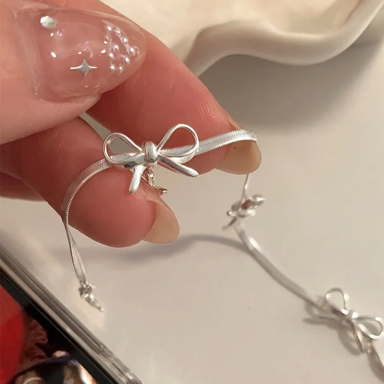 VENTFILLE 925 Silver Butterfly Bracelet – Cute Beaded String Design for Girls