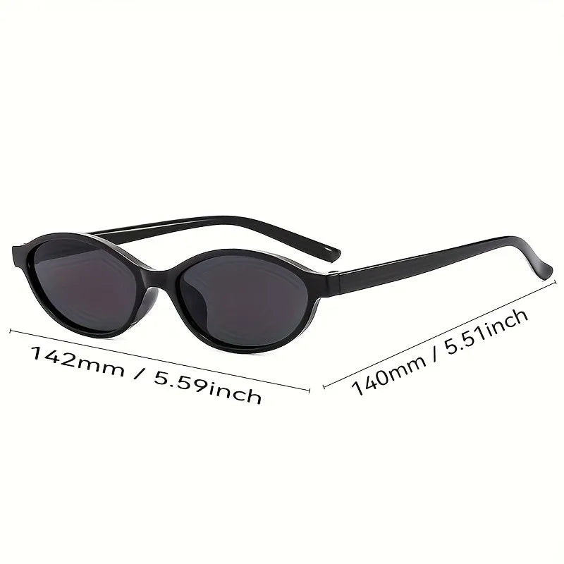 Retro Oval Sunglasses – High-End Small Frame Style for Casual & Street Looks