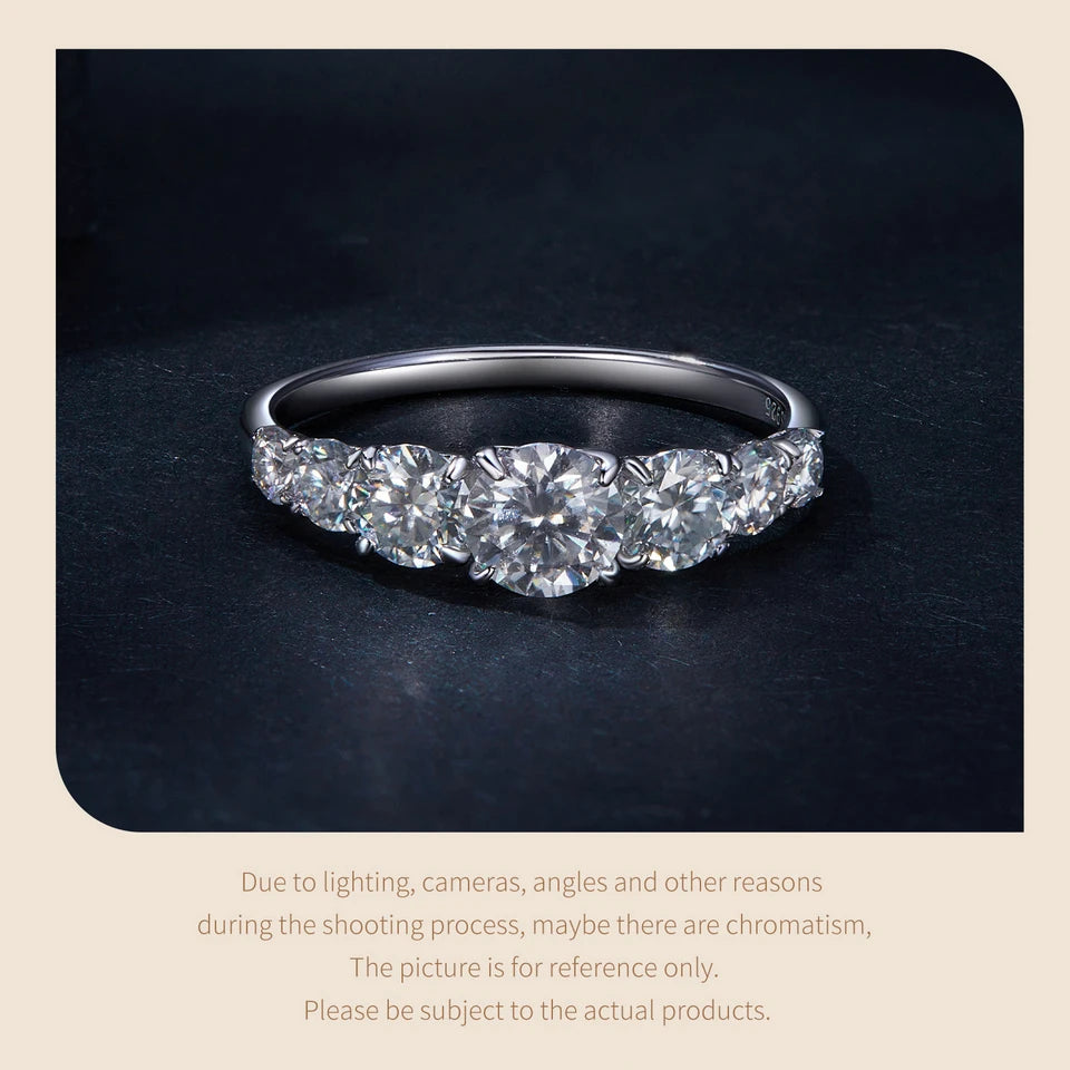 Bamoer Heart Moissanite Ring – D-Color VVS1 Lab Diamond in 925 Silver for Engagement or Wedding