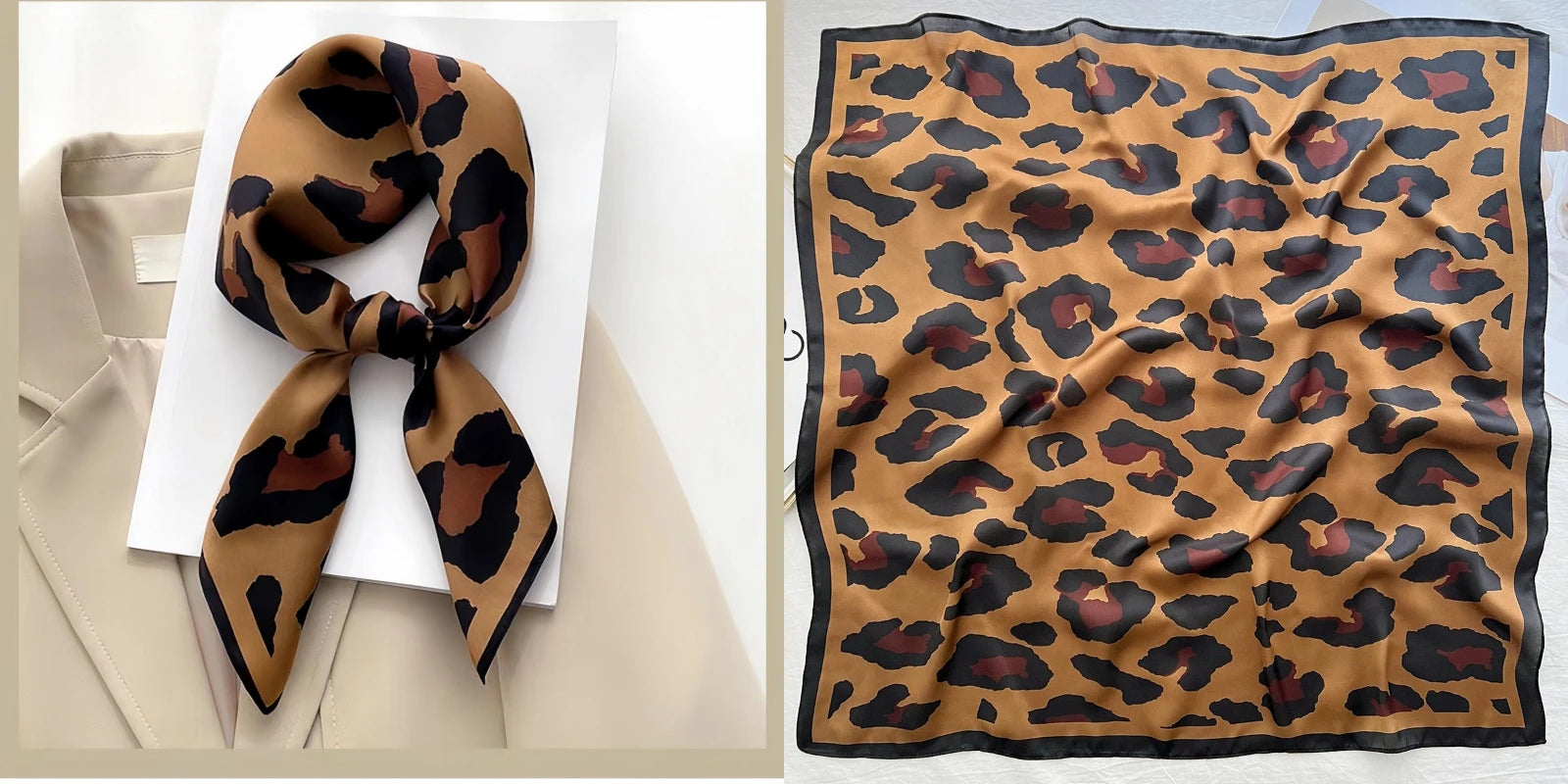 Luxury Floral Silk Scarf – Soft Satin Square Wrap for Hair, Neck & Hijab