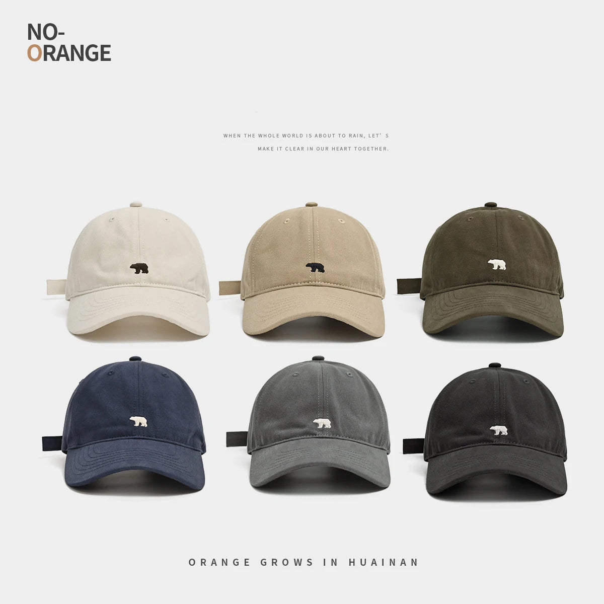 Bear Embroidered Baseball Cap – Breathable Adjustable Sun-Protective Style for Men & Women