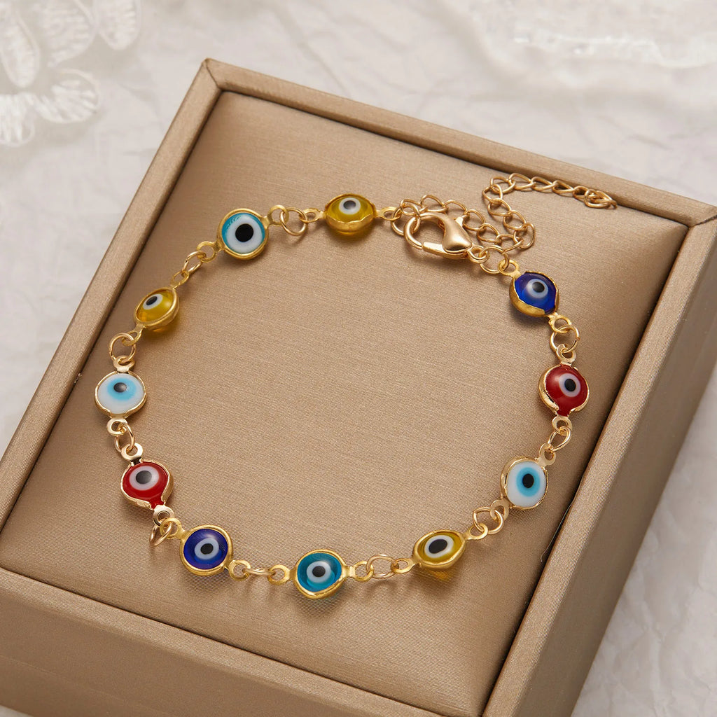 Turkish Evil Eye Bracelet – Adjustable Colorful Beaded Luck Charm for Women & Men