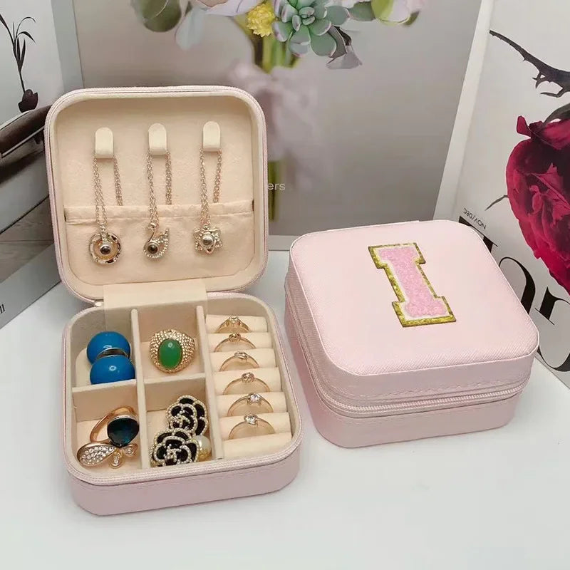 Mini Initial Jewelry Box – Personalized Travel Case, Perfect Bridesmaid or Birthday Gift