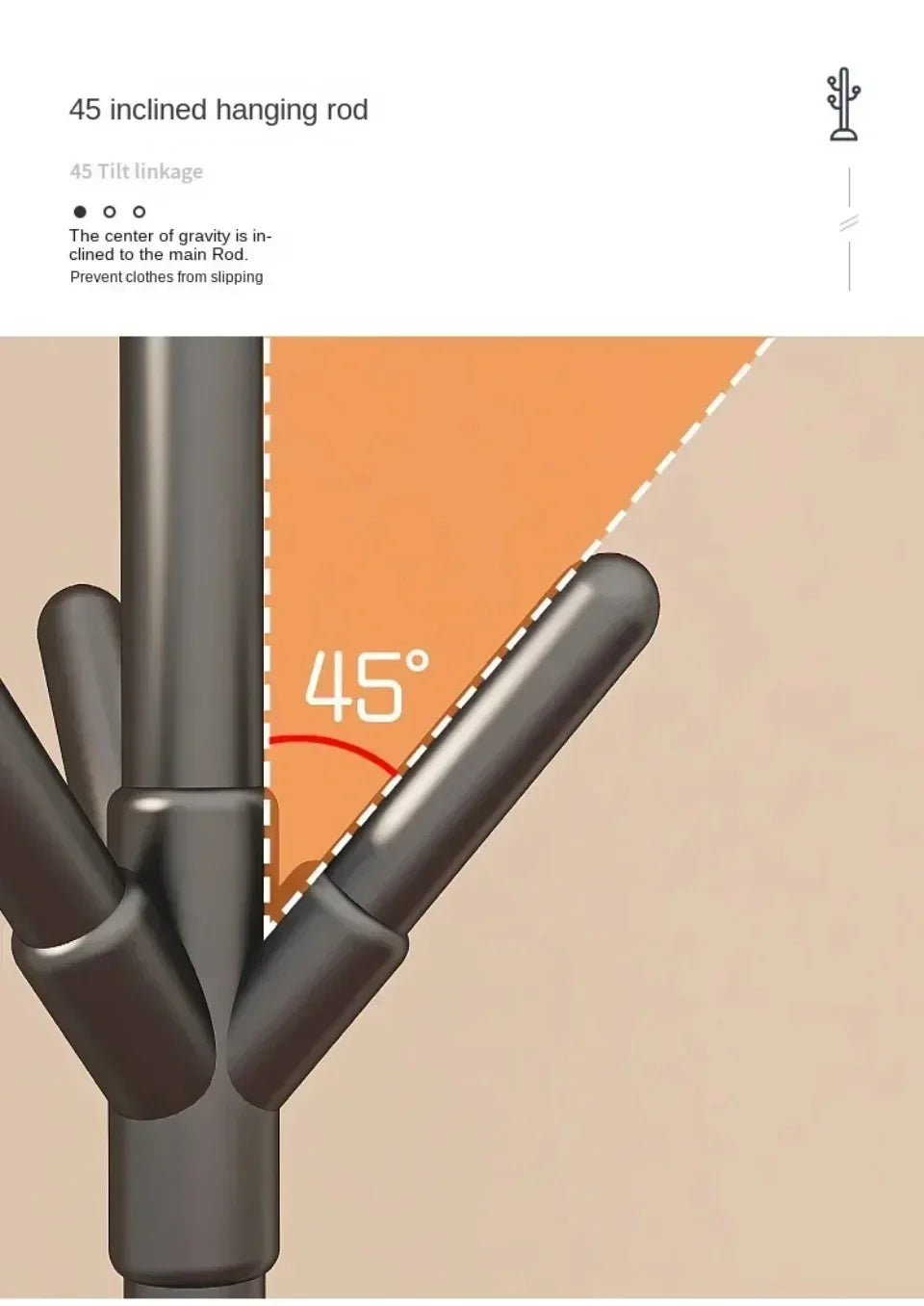 Tree Branch Coat Rack – Floor-Standing Clothes & Hat Holder for Bedroom or Entryway