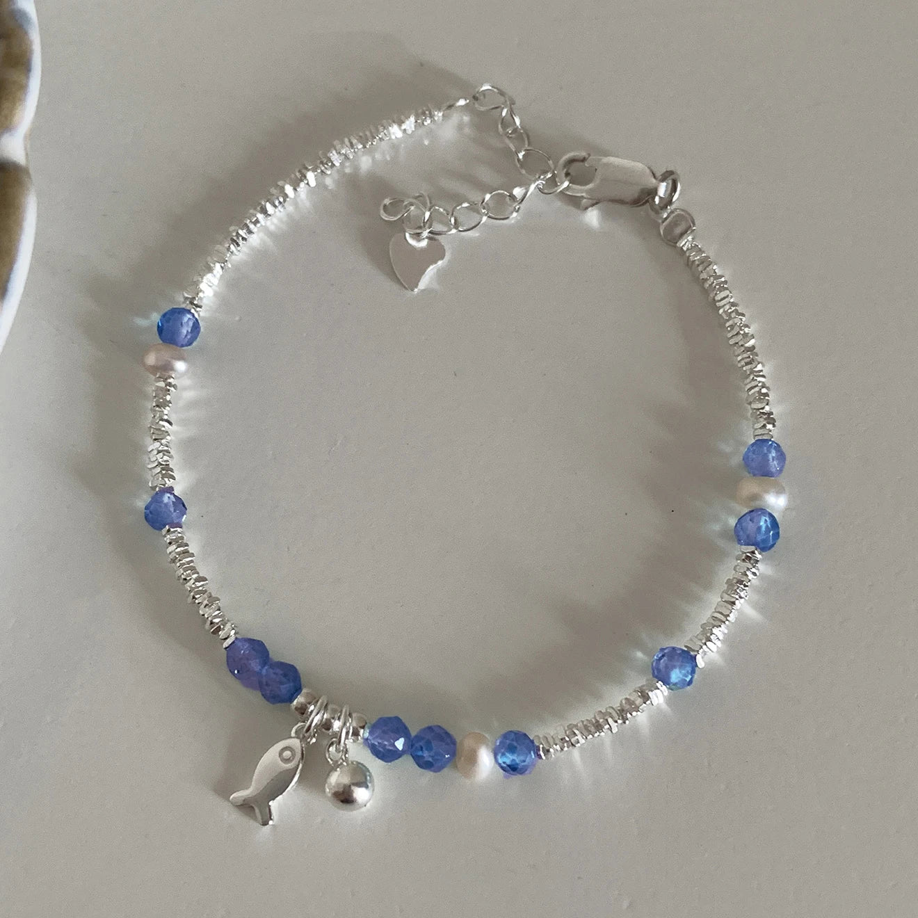 VENTFILLE 925 Silver Butterfly Bracelet – Cute Beaded String Design for Girls