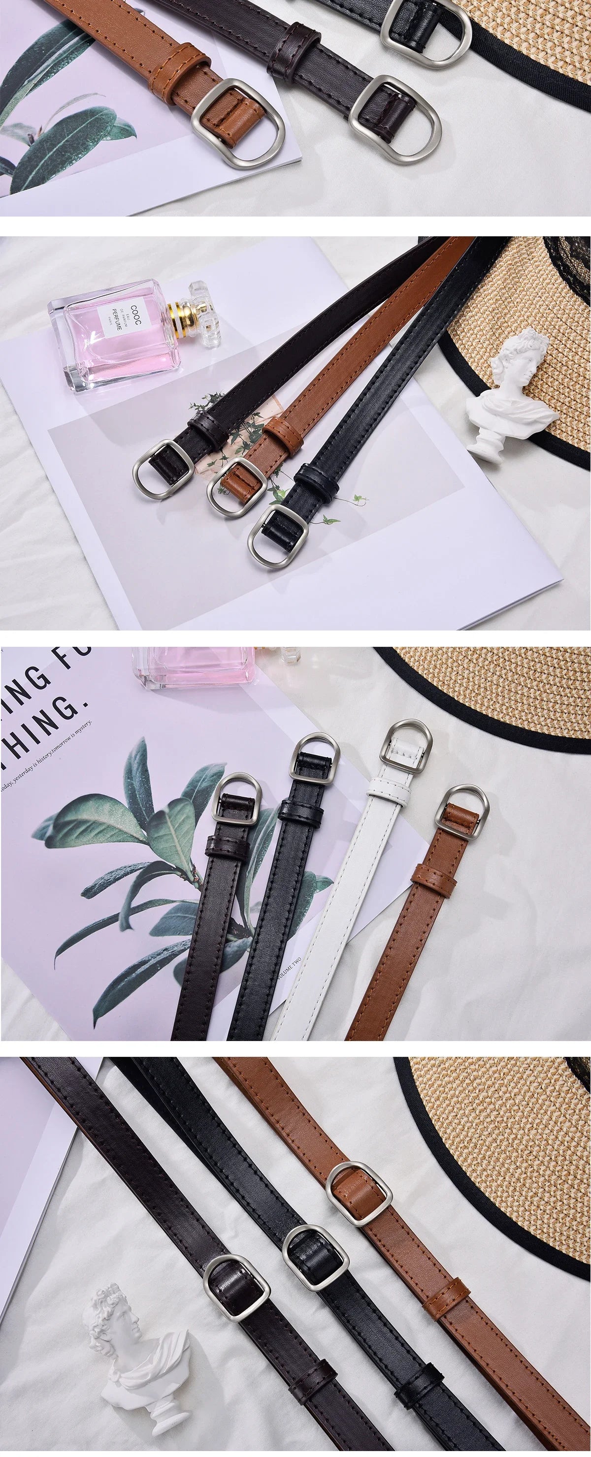 Casual Perforated PU Leather Belt – Simple Unisex Style for Jeans