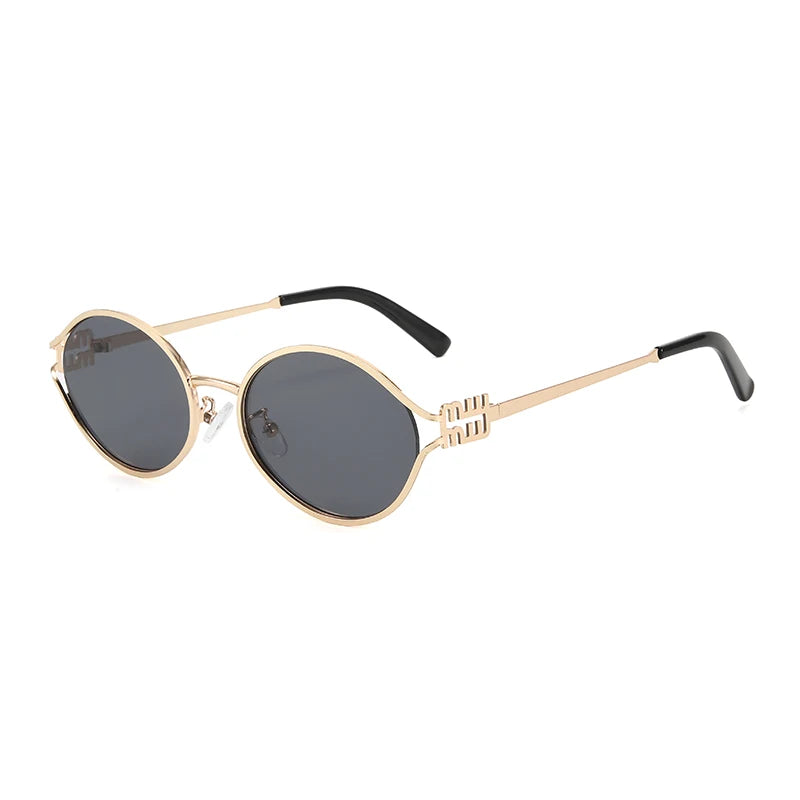 Metallic Cat Eye Sunglasses – Retro Small Frame Unisex UV Protection