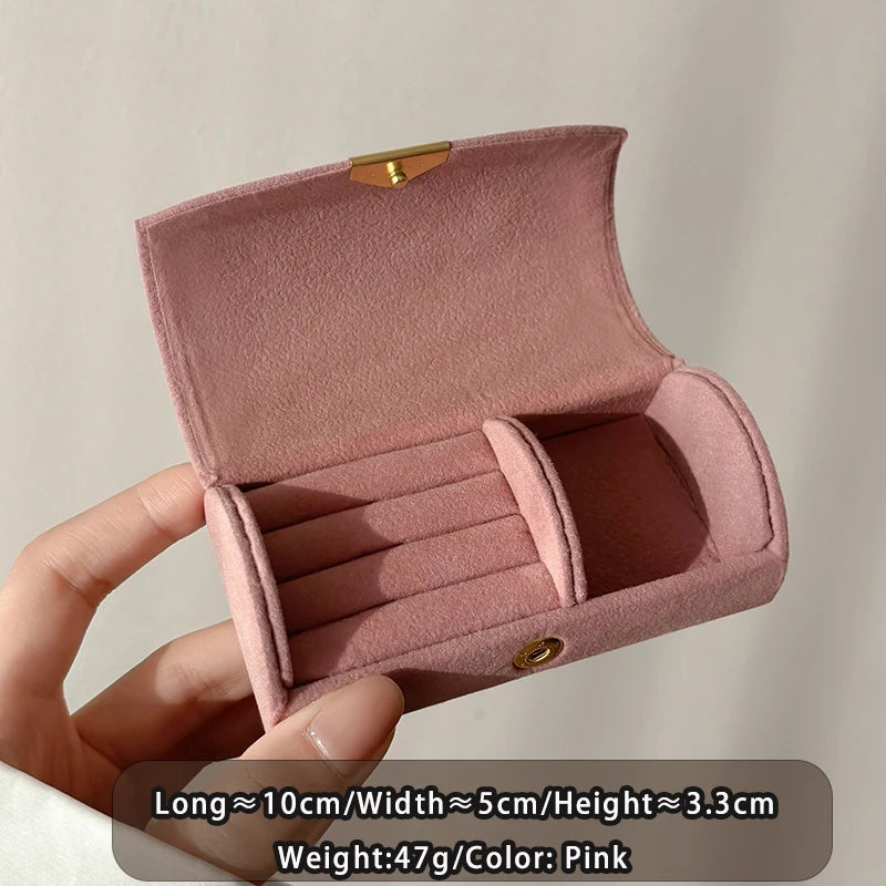 Mini Velvet Jewelry Box – Light Luxury, Anti-Oxidation Storage for Travel & Business Trips