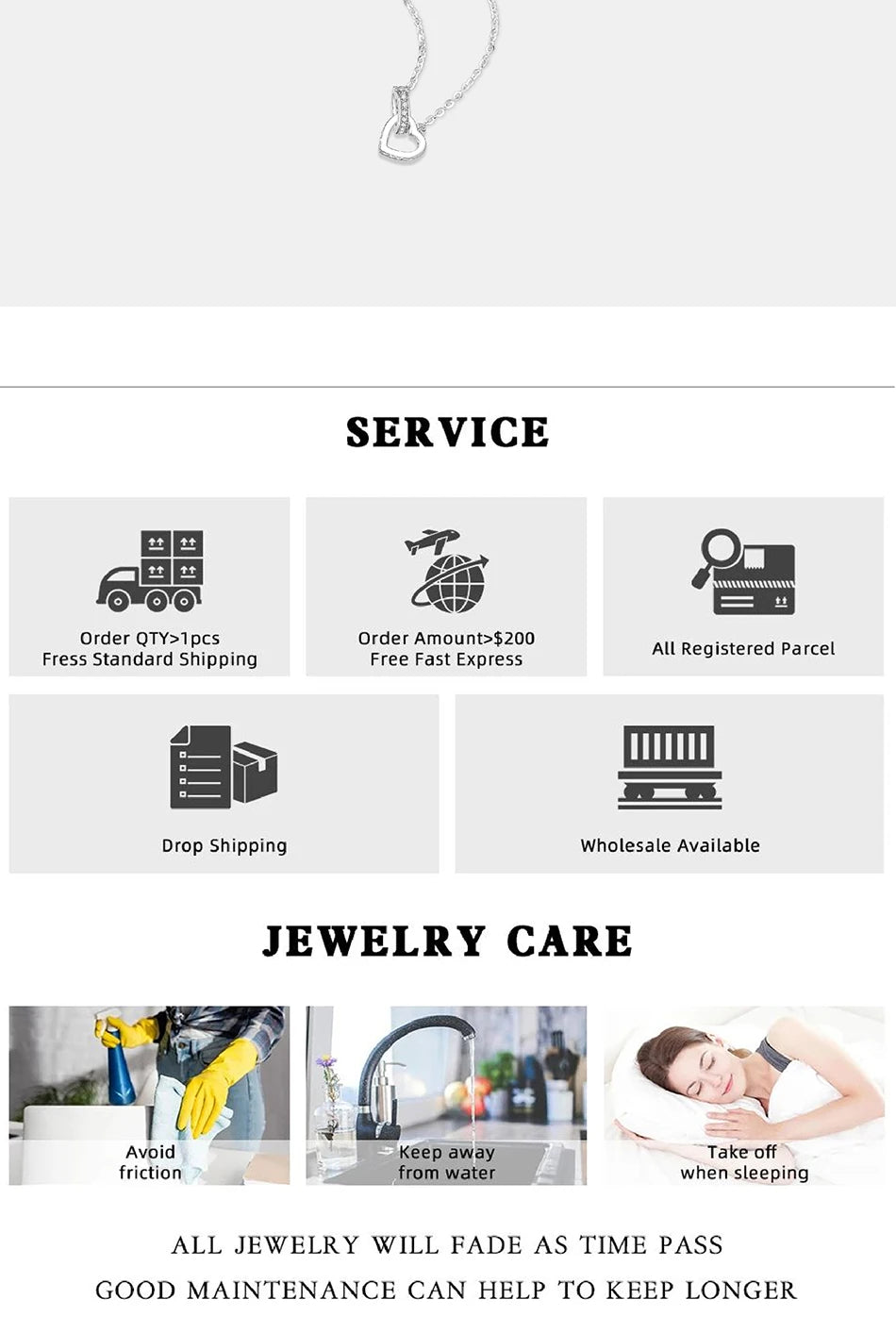 PERFANY Moissanite Double Heart Necklace – S925 Silver Luxury Lab-Diamond Pendant for Women