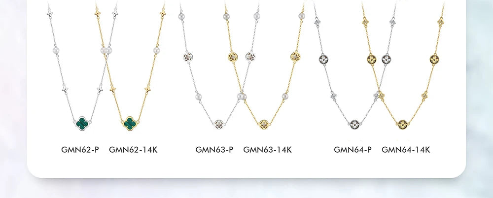 ORSA JEWELS Hollow Clover Necklace – 925 Silver Four-Flower Luxury Chain for Parties & Gifts