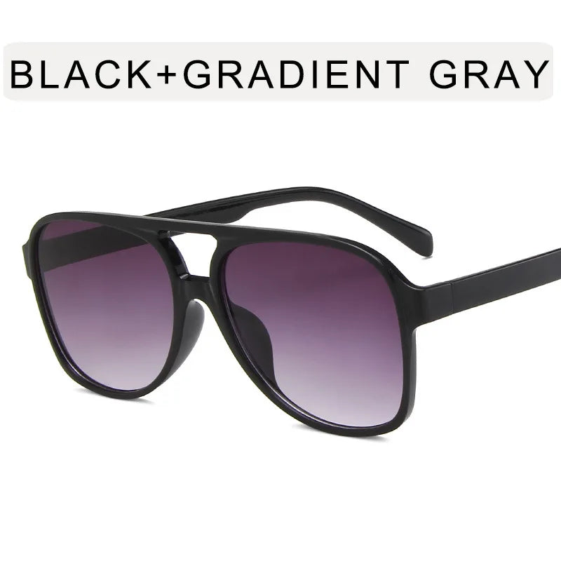 Vintage Oversized Sunglasses – Retro Square Frames in Classic Black or Yellow