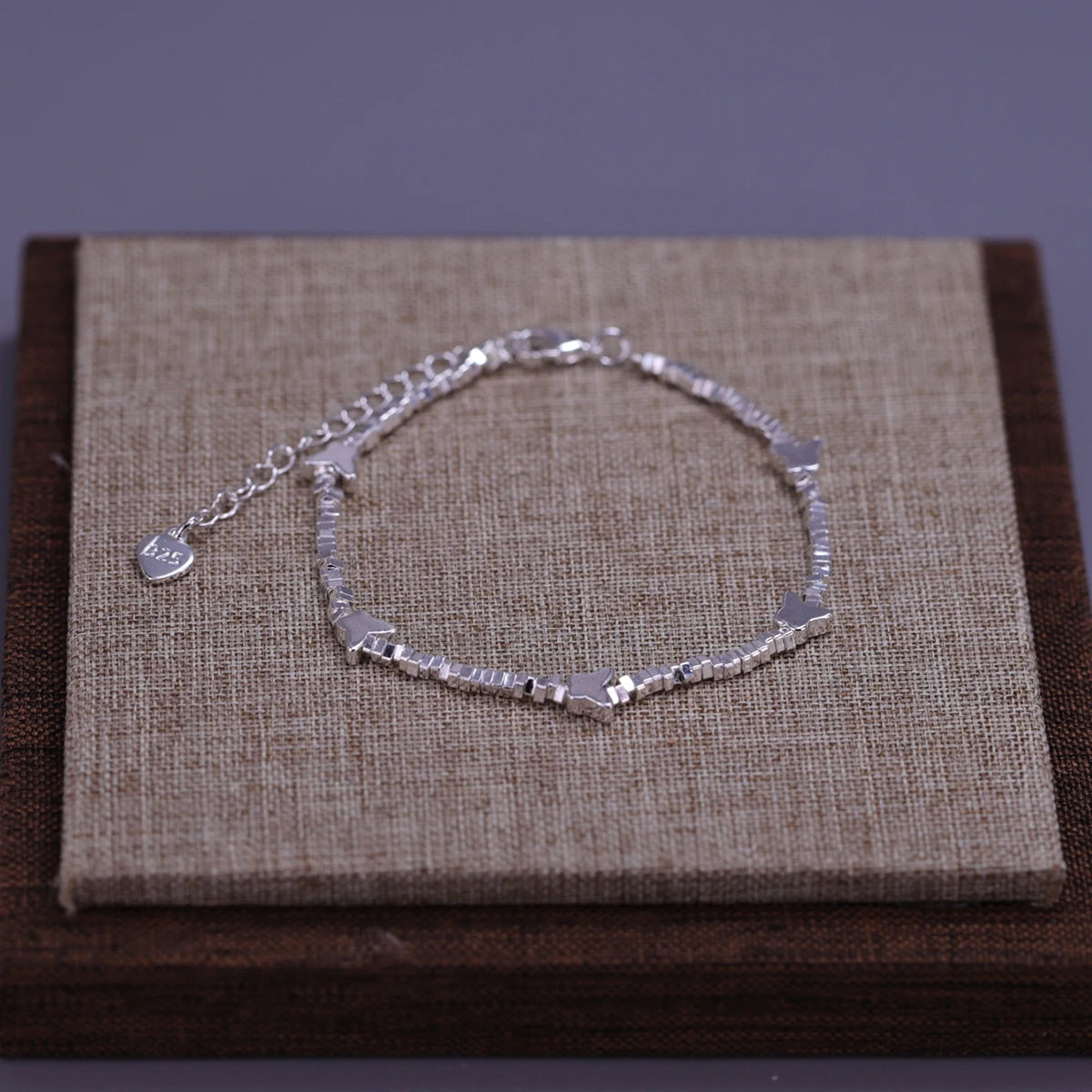 VENTFILLE 925 Silver Butterfly Bracelet – Cute Beaded String Design for Girls