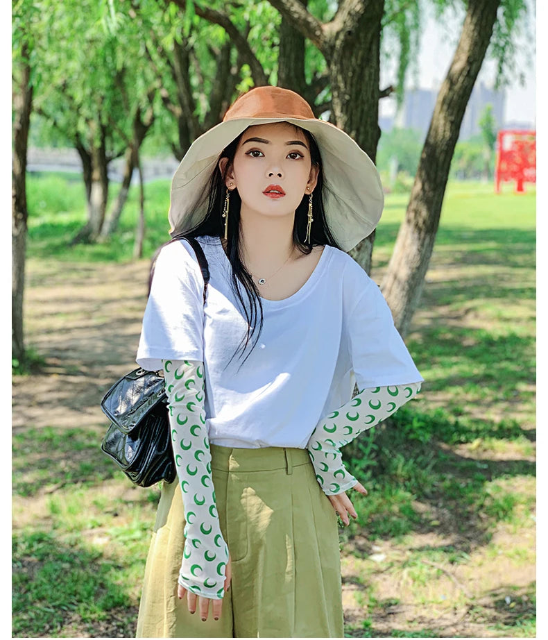 Wide Brim UPF 50+ Sun Hat – Double-Sided Anti-UV Beach & Hiking Cap for Women