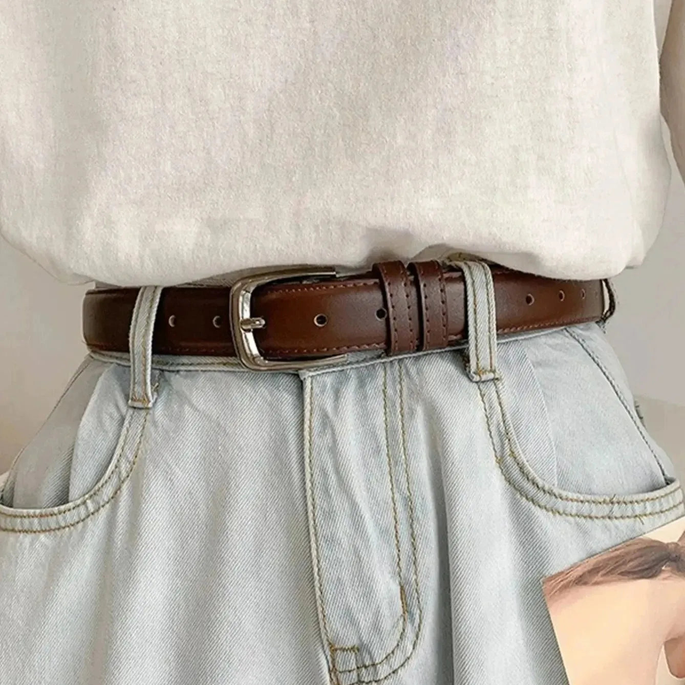 High-Grade Soft Belt – Simple Versatile Women’s Waist Belt for Jeans & Trousers