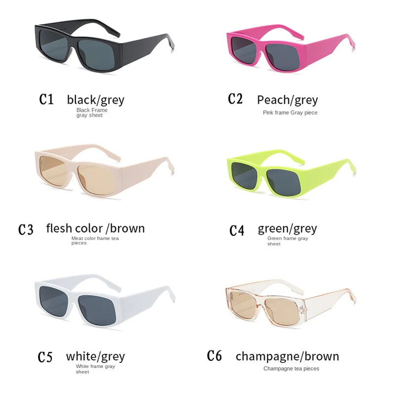 Retro Square Sunglasses – Trendy Small Frame Unisex Design for Travel & Outdoors