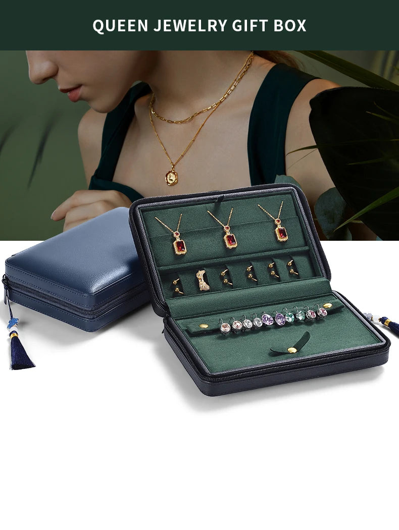 Portable Jewelry Storage Box – Compact Case for Rings, Earrings, Bracelets & Necklaces