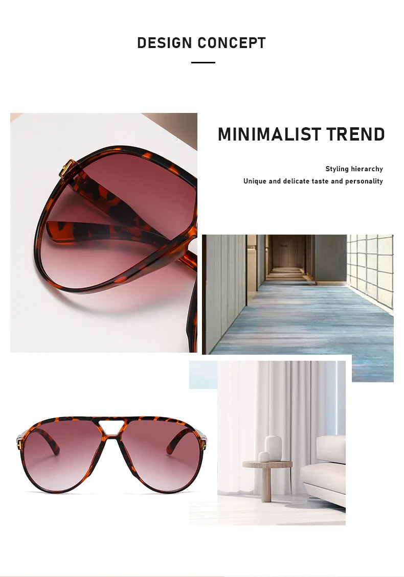 Retro Pilot Sunglasses – Double Beam “T” Design with Mirror Finish (2025 Style)