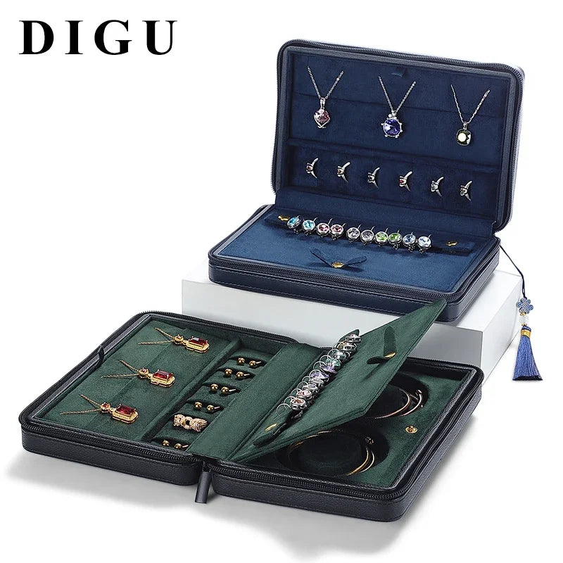 Portable Jewelry Storage Box – Compact Case for Rings, Earrings, Bracelets & Necklaces