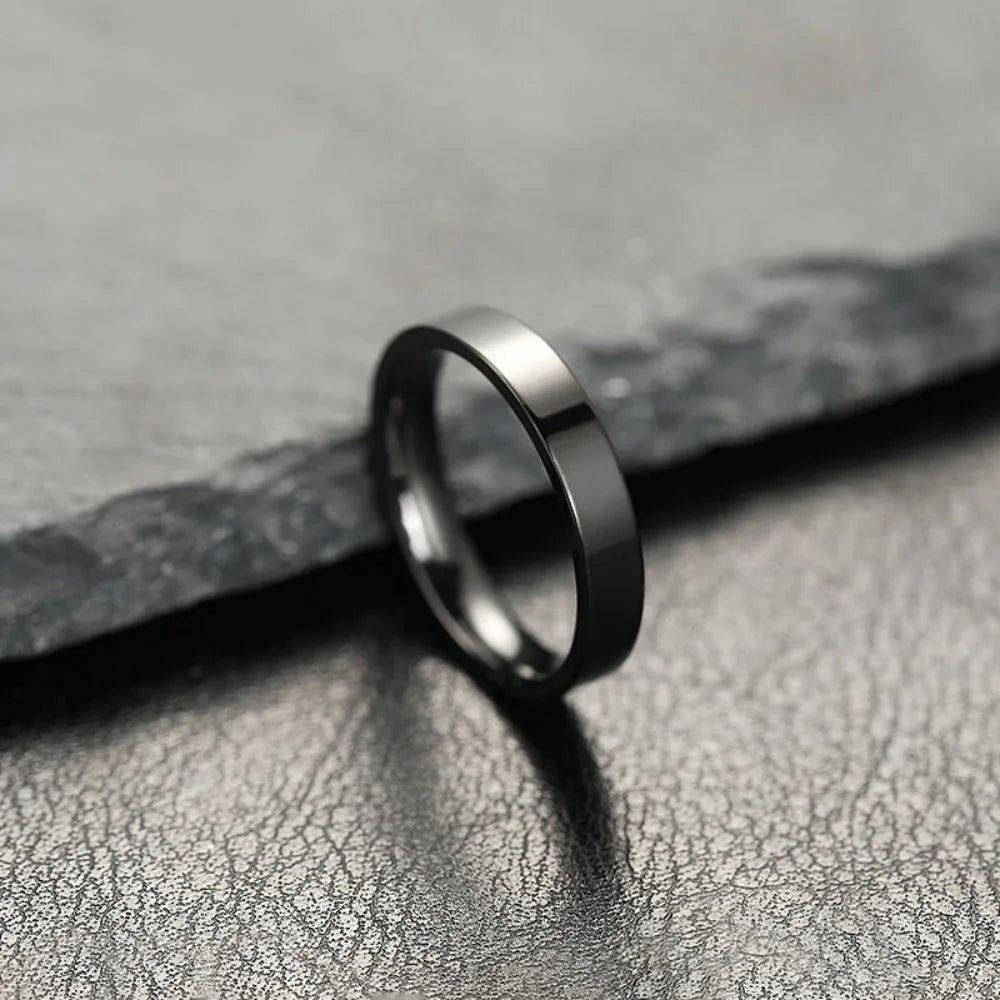 Black Ring – Matte High-Quality Band for Men & Women, Perfect for Engagement or Daily Wear