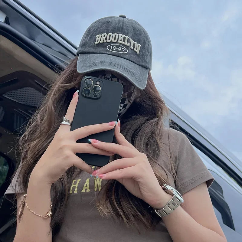 Brooklyn Alphabet Baseball Cap – Casual Cotton Snapback for Men & Women, Hip-Hop Summer Style