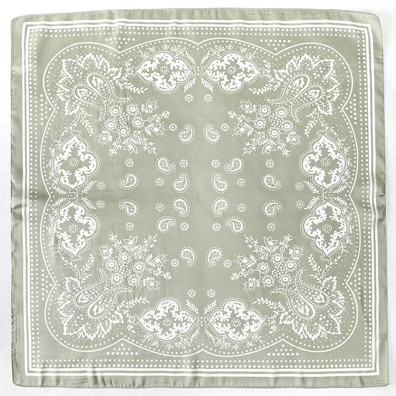 Floral Silk Hair Scarf – Elegant Spring Print Bandana for Hair, Neck & Head Styling