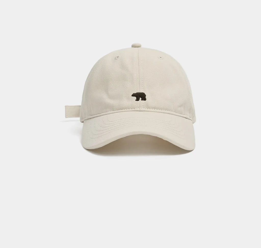 Bear Embroidered Baseball Cap – Breathable Adjustable Sun-Protective Style for Men & Women