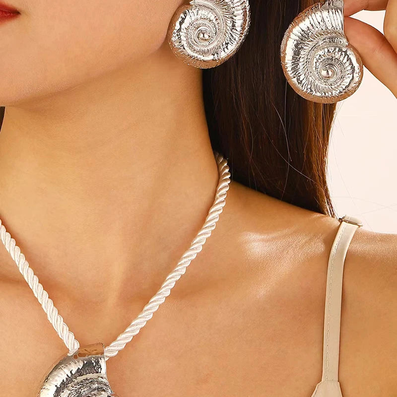 3-Piece Starfish Jewelry Set – Ocean Style Necklace & Statement Earrings for Parties