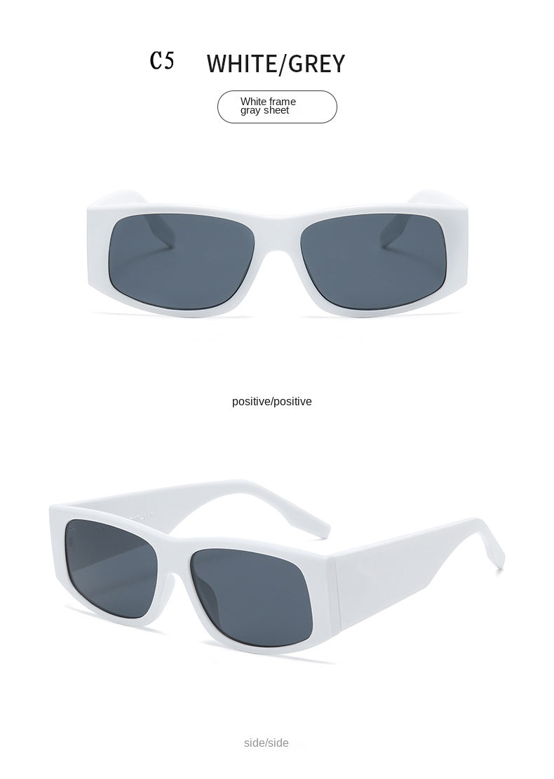 Retro Square Sunglasses – Trendy Small Frame Unisex Design for Travel & Outdoors
