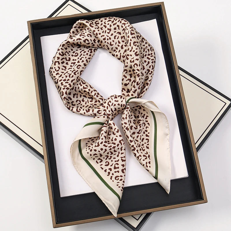 Luxury Silk Feel Scarf – Square Satin Wrap in 60 Colors for Hair, Neck & Hijab