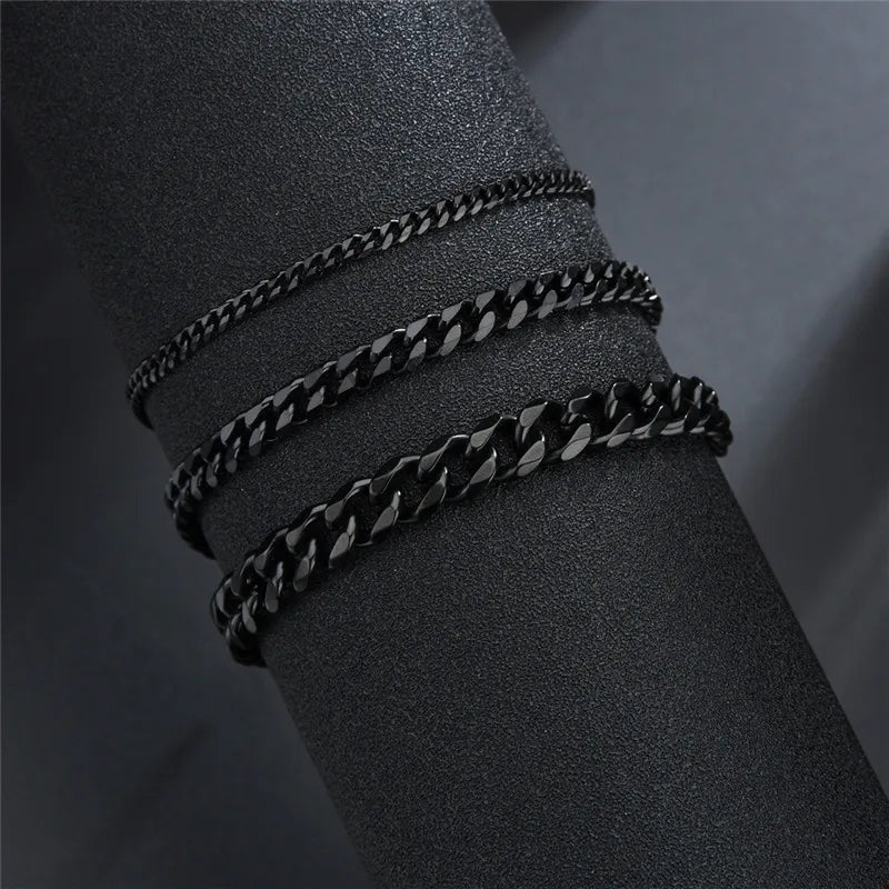 LETAPI Stainless Steel Cuban Chain Bracelet – Bold Unisex Hip-Hop Style for Men & Women