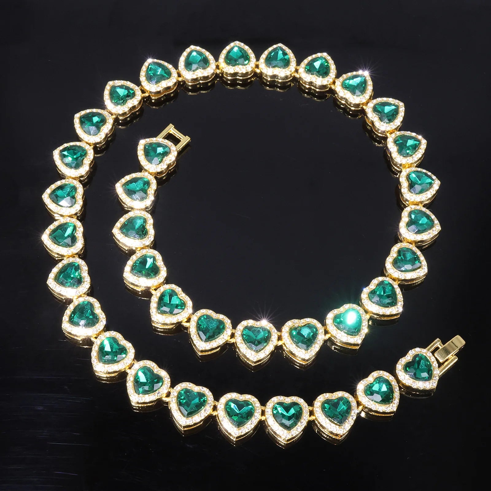 Luxurious Heart Diamond Necklace – Exquisite Stainless Steel Piece for Daily Fashion Matching