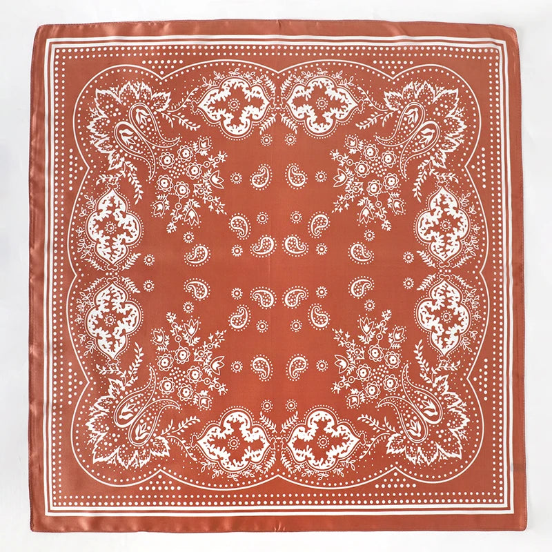 Floral Silk Hair Scarf – Elegant Spring Print Bandana for Hair, Neck & Head Styling