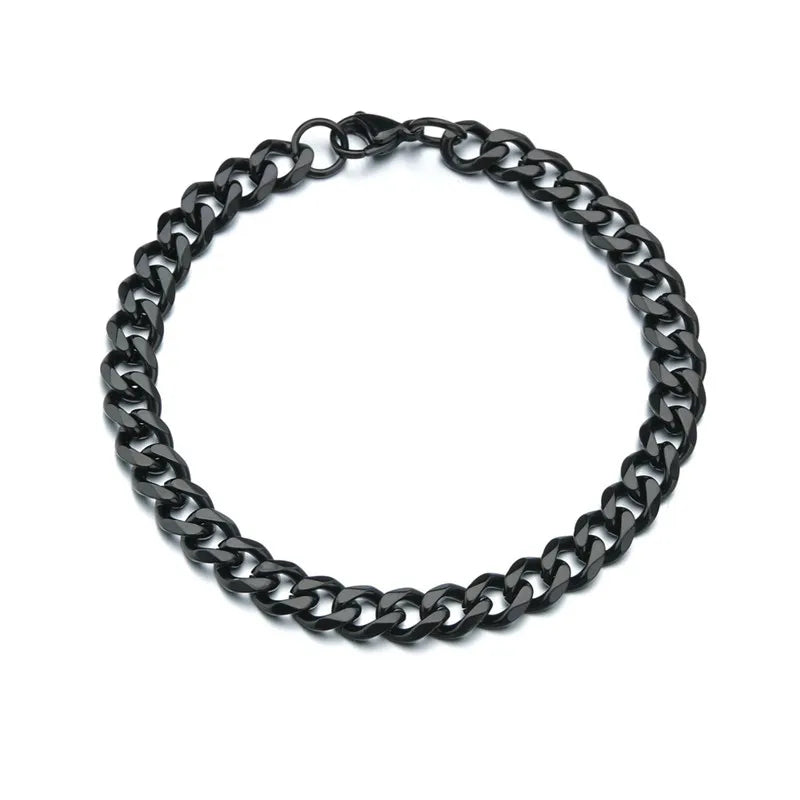LETAPI Stainless Steel Cuban Chain Bracelet – Bold Unisex Hip-Hop Style for Men & Women
