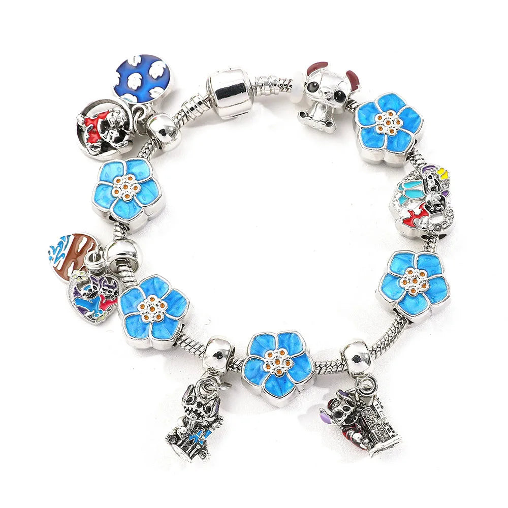 Disney Lilo & Stitch Beaded Bracelet – Cute Charm Bangle for Women & Kids